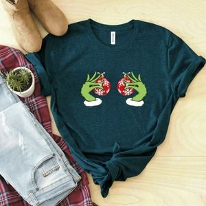 Christmas Shirt, Funny Christmas Shirt, Christmas Hand Boobs Shirt